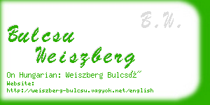 bulcsu weiszberg business card